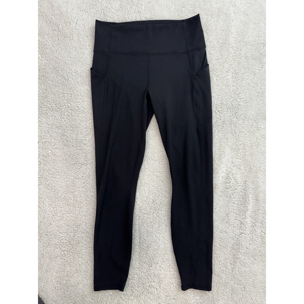 Fabletics Black Leggings Large High Rise Stretch Activewear Yoga Gym Workout